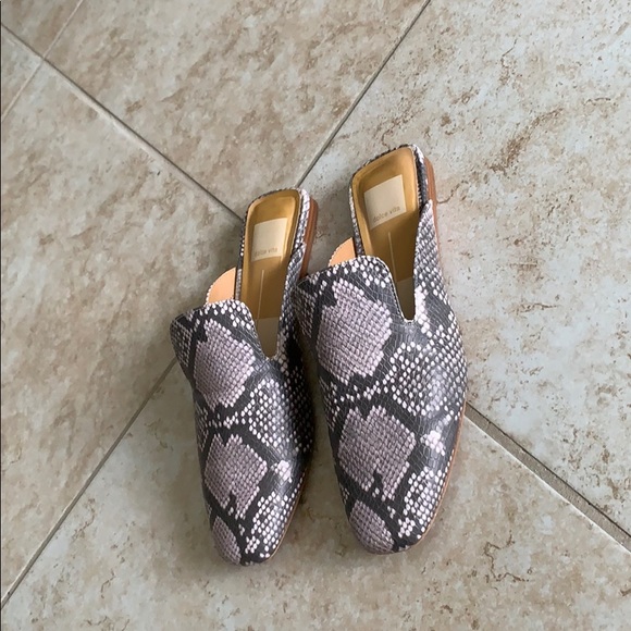 dolce vita snakeskin mules